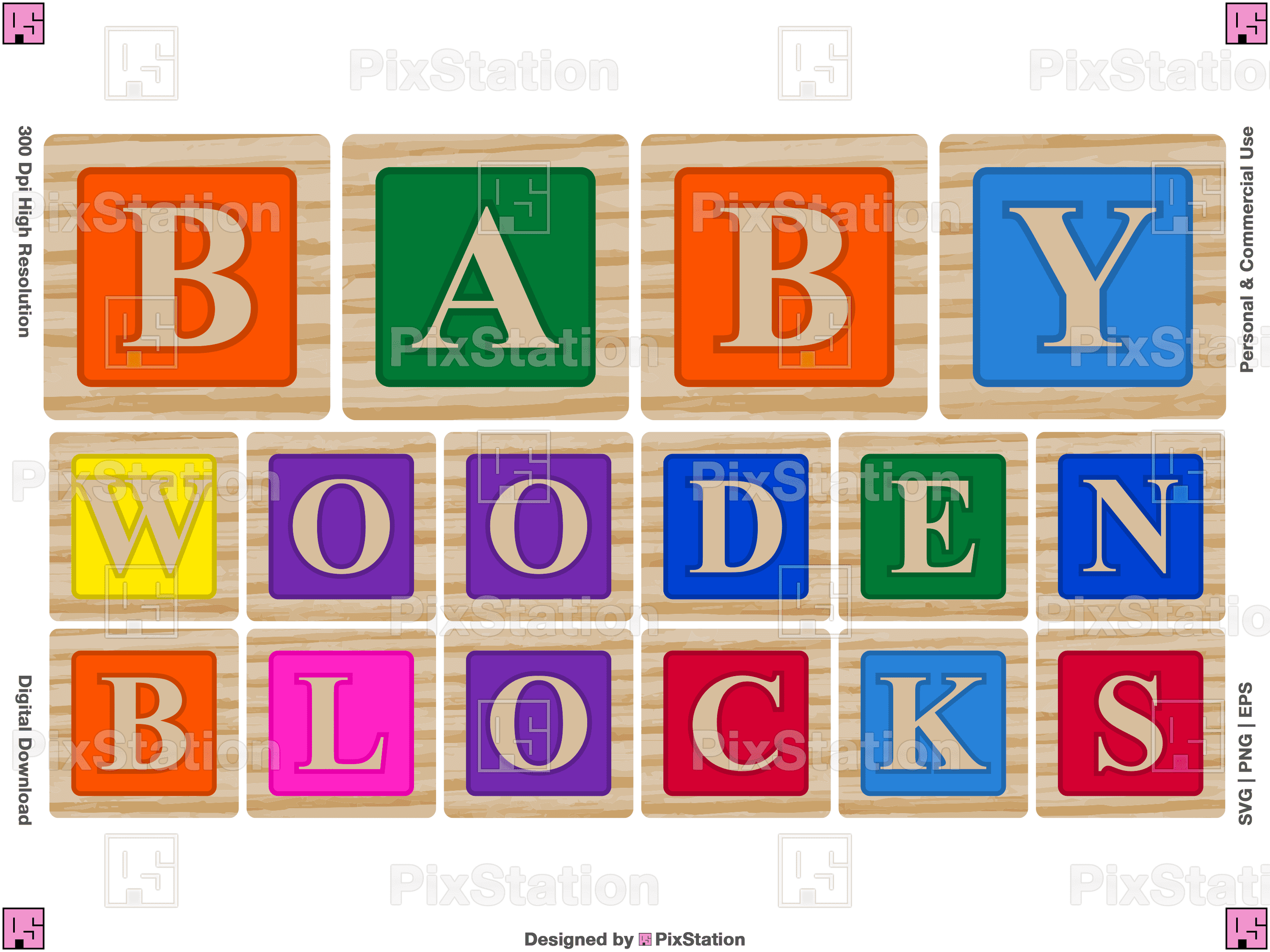 Alphabet Wood Blocks
