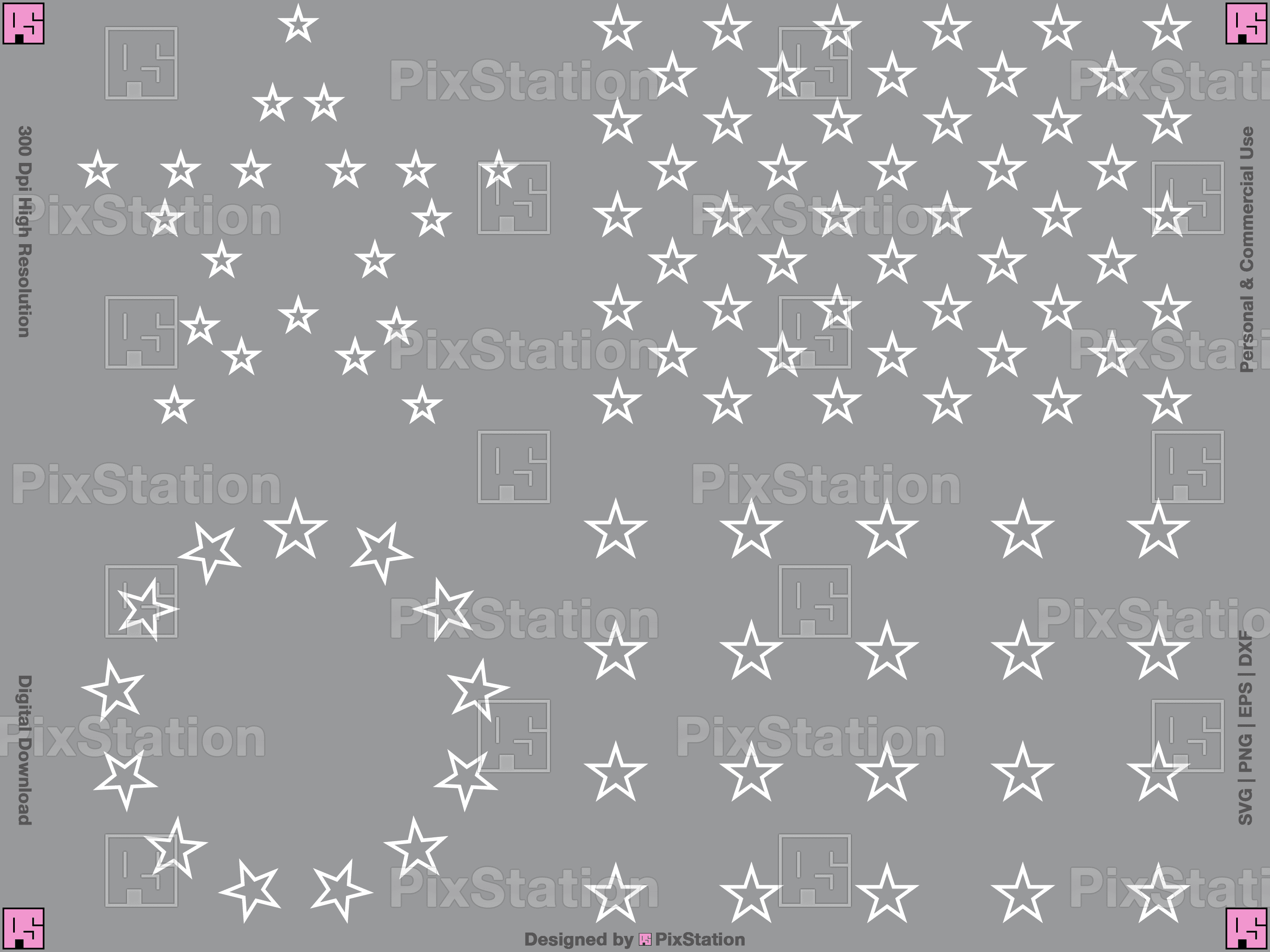 USA Flag 50 Stars Stencil