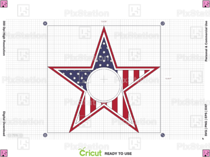 american flag star monogram svg , star monogram svg, patriotic star svg, usa star svg, 4th of july svg