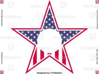 american star monogram svg , star monogram svg, patriotic star svg, usa star svg, 4th of july svg