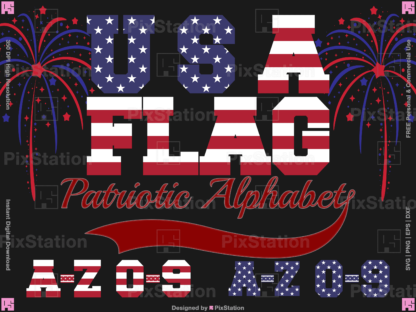 usa flag alphabet svg, american flag alphabet svg, independence day alphabet svg, 4th of july alphabet svg, usa flag letters svg, patriotic alphabet svg